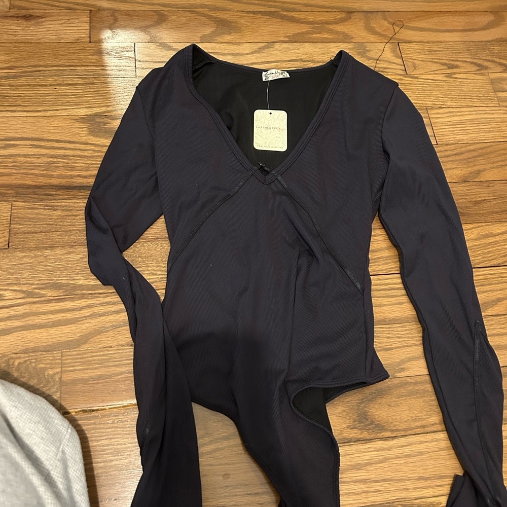 Intimately Free People Black Bodysuit